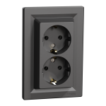 Розетка, чорна, 16 А, Asfora - Schneider Electric [EPH9900171]
