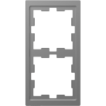 Рамка 2 постова, нержавіюча сталь, Merten - Schneider Electric [MTN4020-6536]