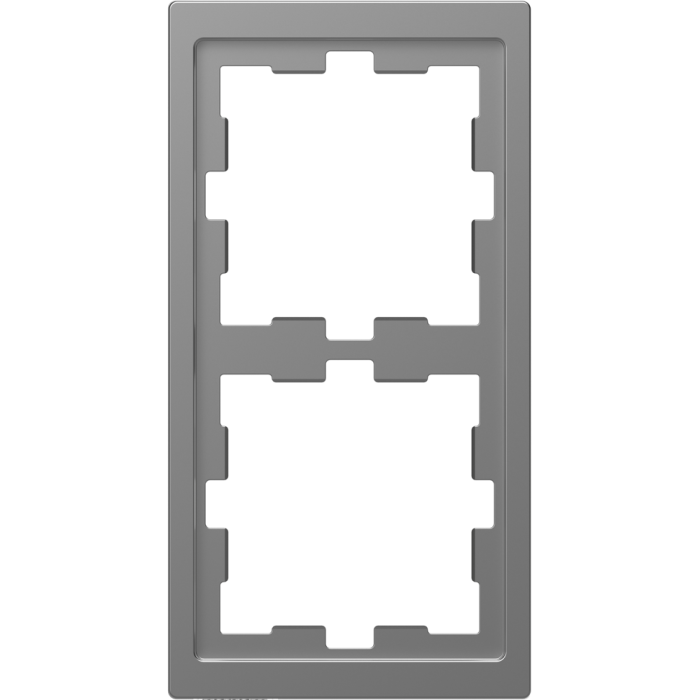 Рамка 2 постова, нержавіюча сталь, Merten - Schneider Electric [MTN4020-6536]