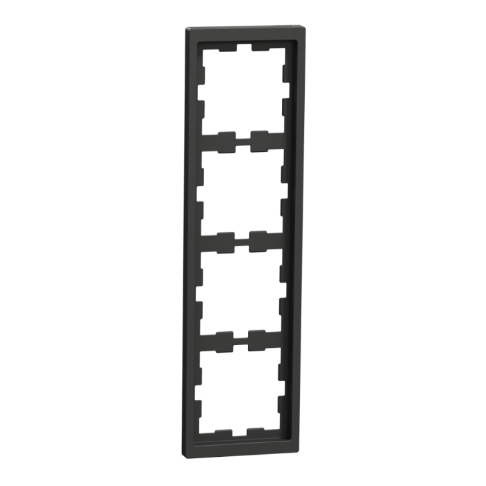 Рамка 4 постова, чорна, Merten - Schneider Electric [MTN4040-6534]