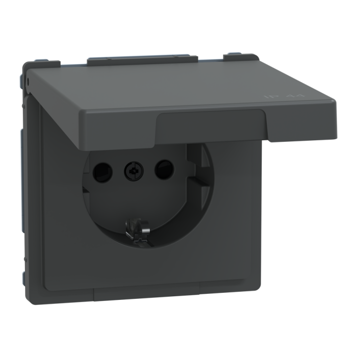 Розетка, чорна, 16 А, Merten - Schneider Electric [MTN2314-6034]