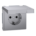 Розетка, нержавіюча сталь, 16 А, Merten - Schneider Electric [MTN2314-6036]