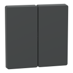 Клавіші для 2-кнопкового вимикача, чорні, Merten - Schneider Electric [MTN3400-6034]