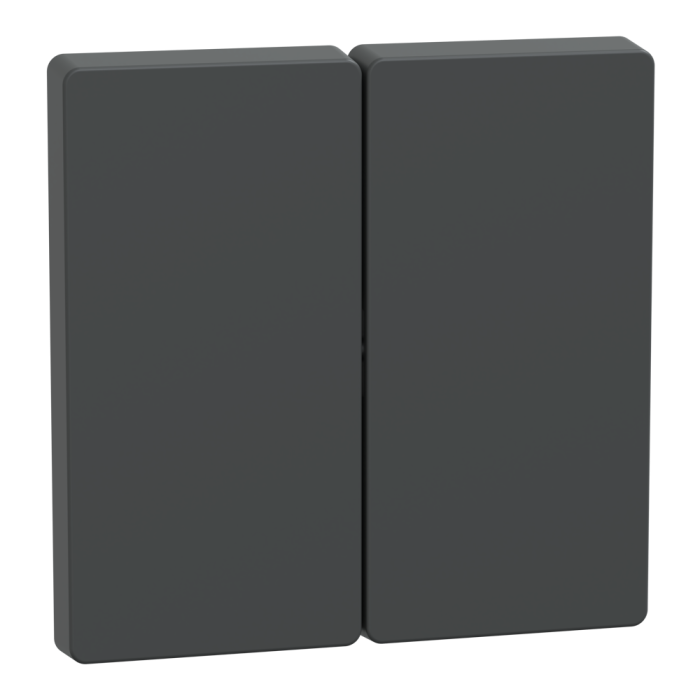 Клавіші для 2-кнопкового вимикача, чорні, Merten - Schneider Electric [MTN3400-6034]