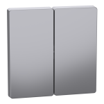 Клавіші для 2-кнопкового вимикача, нержавіюча сталь, Merten - Schneider Electric [MTN3400-6036]