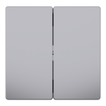 Клавіші для 2-кнопкового вимикача, нержавіюча сталь, Merten - Schneider Electric [MTN3400-6036]