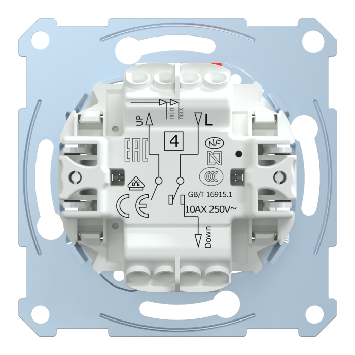 Управління затвором, 2-клавішний, 10 А, Merten - Schneider Electric [MTN3715-0000]