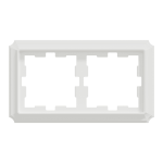 Рамка, Merten, 2 постова D-Atique, лотосовий білий (ral 9016), Schneider Electric, [MTN4020-4735]