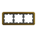 Рамка, Merten, 3 постова D-Atique, золотий (-), Schneider Electric, [MTN4030-4741]