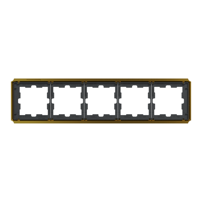 Рамка, Merten, 5 постова D-Atique, золотий (-), Schneider Electric, [MTN4050-4741]