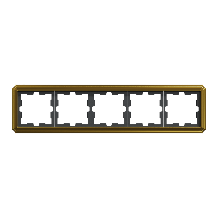 Рамка, Merten, 5 постова D-Atique, золотий (-), Schneider Electric, [MTN4050-4741]