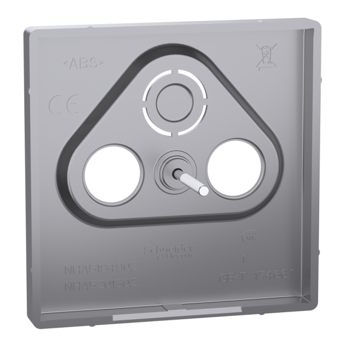 Накладка, Merten, D-Life ЦЕНР. НАКЛ. TV роз. НЕРЖ. СТАЛЬ, нержавіюча сталь, Schneider Electric, [MTN4123-6036]