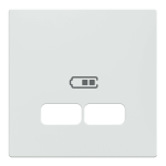 Накладка, Merten, для USB 2, білий (ral 9016), Schneider Electric, [MTN4367-0325]