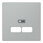 Накладка, Merten, для USB 2, алюмінієвий, Schneider Electric, [MTN4367-0460]