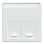 Накладка, Merten, Sm накладка з'єдн. мод. 2 поста, білий (ral 9016), Schneider Electric, [MTN469925]