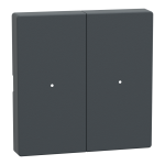 Клавіші для 2-кнопкового вимикача, чорні, Merten - Schneider Electric [MTN625214]