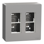 Алюмінієвий, 2 x 4 модулі, Unica New - Schneider Electric [NU122430]