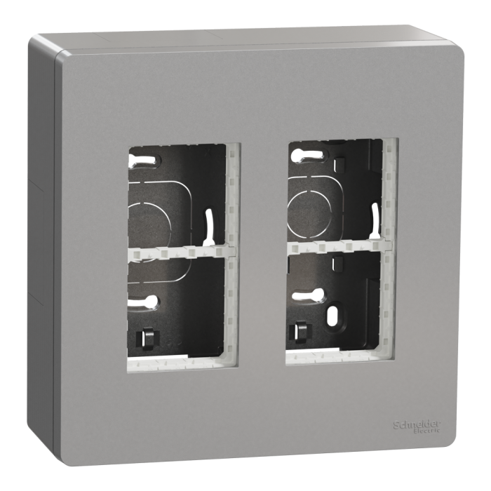 Алюмінієвий, 2 x 4 модулі, Unica New - Schneider Electric [NU122430]