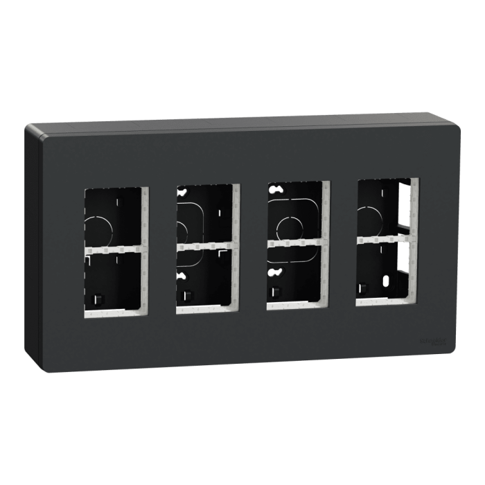 Чорний, 4 х 4 модулі, Unica New - Schneider Electric [NU124454]