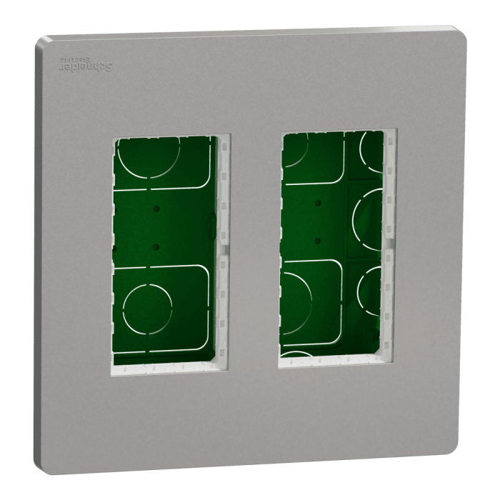 Алюмінієвий, 2 x 4 модулі, Unica New - Schneider Electric [NU172430]