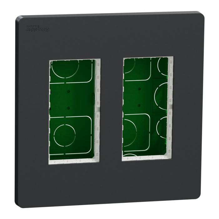 Чорний, 2 x 4 модулі, Unica New - Schneider Electric [NU172454]