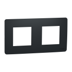 Рамка 2 постова, чорна, Unica New - Schneider Electric [NU200454]