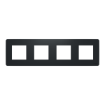 Рамка 4 постова, чорна, Unica New - Schneider Electric [NU200854]