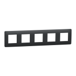 Рамка 5 постова, чорна, Unica New - Schneider Electric [NU201054]