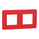 Рамка 2 постова, червона, Unica New - Schneider Electric [NU280413]