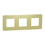 Рамка 3 постова, зелена, Unica New - Schneider Electric [NU280611]