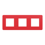 Рамка 3 постова, червона, Unica New - Schneider Electric [NU280613]