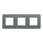 Рамка 3 постова, чорна, Unica New - Schneider Electric [NU280621]