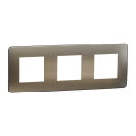 Рамка 3 постова, бронза, Unica New - Schneider Electric [NU280650M]