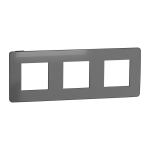 Рамка 3 постова, чорна, Unica New - Schneider Electric [NU280653]