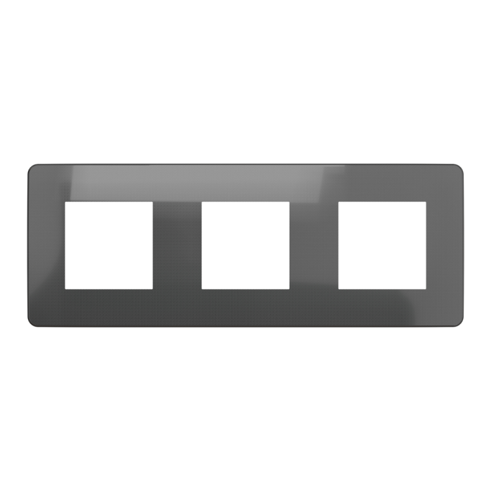 Рамка 3 постова, чорна, Unica New - Schneider Electric [NU280653]