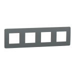 Рамка 4 постова, чорна, Unica New - Schneider Electric [NU280821]