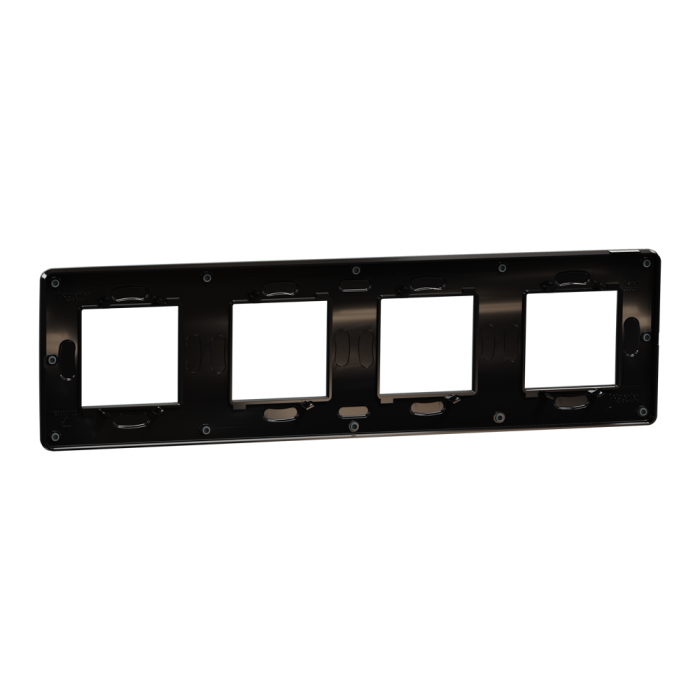 Рамка 4 постова, чорна, Unica New - Schneider Electric [NU280822]