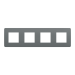 Рамка 4 постова, чорна, Unica New - Schneider Electric [NU280822]