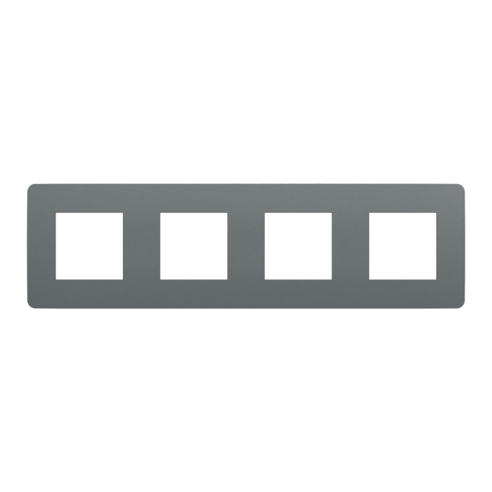 Рамка 4 постова, чорна, Unica New - Schneider Electric [NU280822]