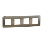 Рамка 4 постова, бронза, Unica New - Schneider Electric [NU280852M]