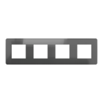 Рамка 4 постова, чорна, Unica New - Schneider Electric [NU280853]