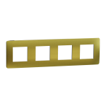 Рамка 4 постова, золота, Unica New - Schneider Electric [NU280862M]