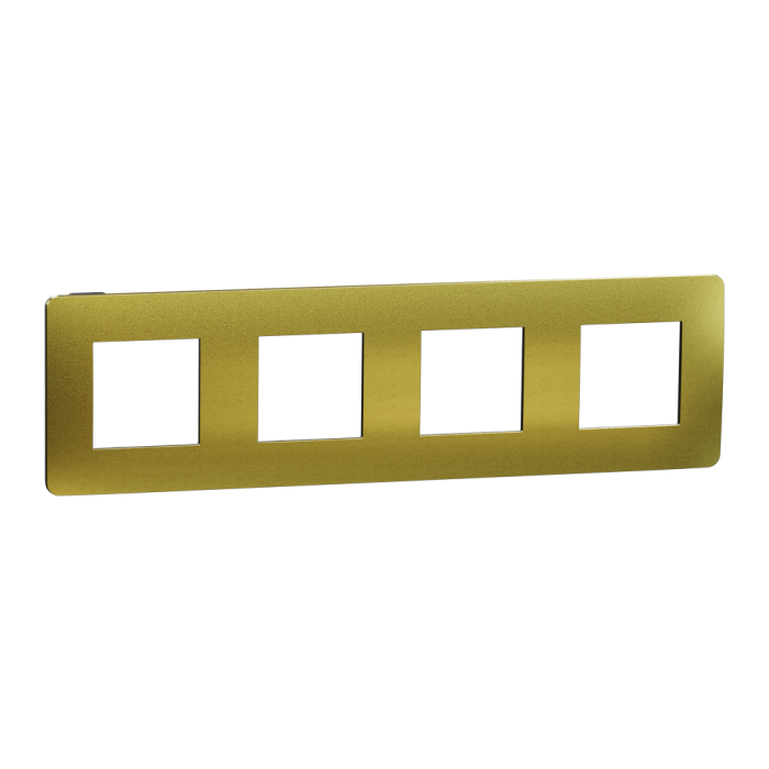 Рамка 4 постова, золота, Unica New - Schneider Electric [NU280862M]
