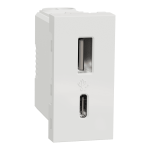 USB розетка, біла, 1 модуль, Unica New - Schneider Electric [NU301618]