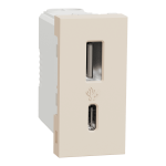 USB розетка, 1 модуль, Unica New - Schneider Electric [NU301644]