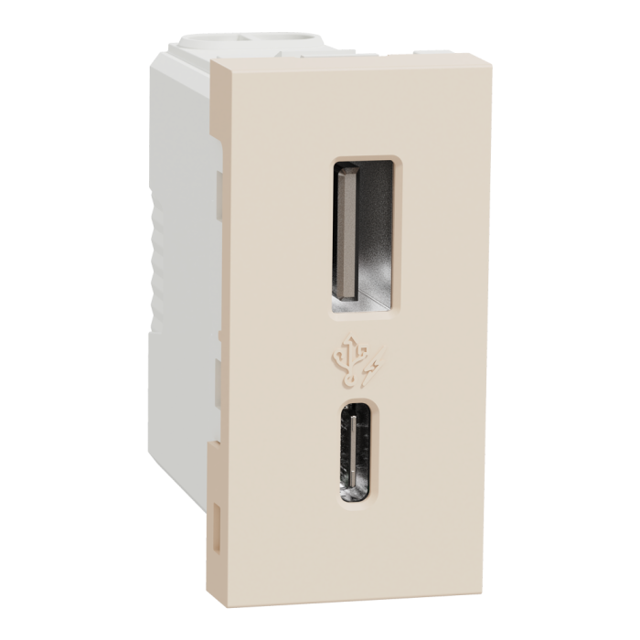 USB розетка, 1 модуль, Unica New - Schneider Electric [NU301644]