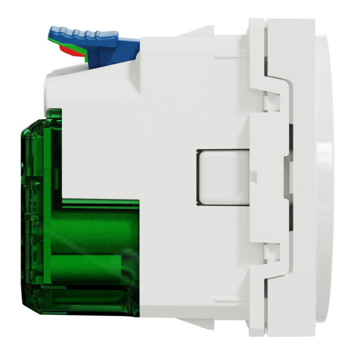 Зарядний пристрій USB + розетка, біла, 10 А, 2 модулі, Unica New - Schneider Electric [NU301718]