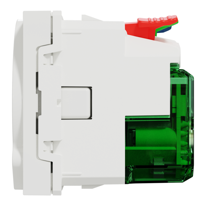 Зарядний пристрій USB + розетка, біла, 10 А, 2 модулі, Unica New - Schneider Electric [NU301718]