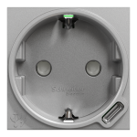 Зарядний пристрій USB + розетка, алюмінієва, 10 А, 2 модулі, Unica New - Schneider Electric [NU301730]