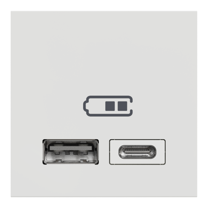 USB розетка, біла, 2 модулі, Unica New - Schneider Electric [NU301818]